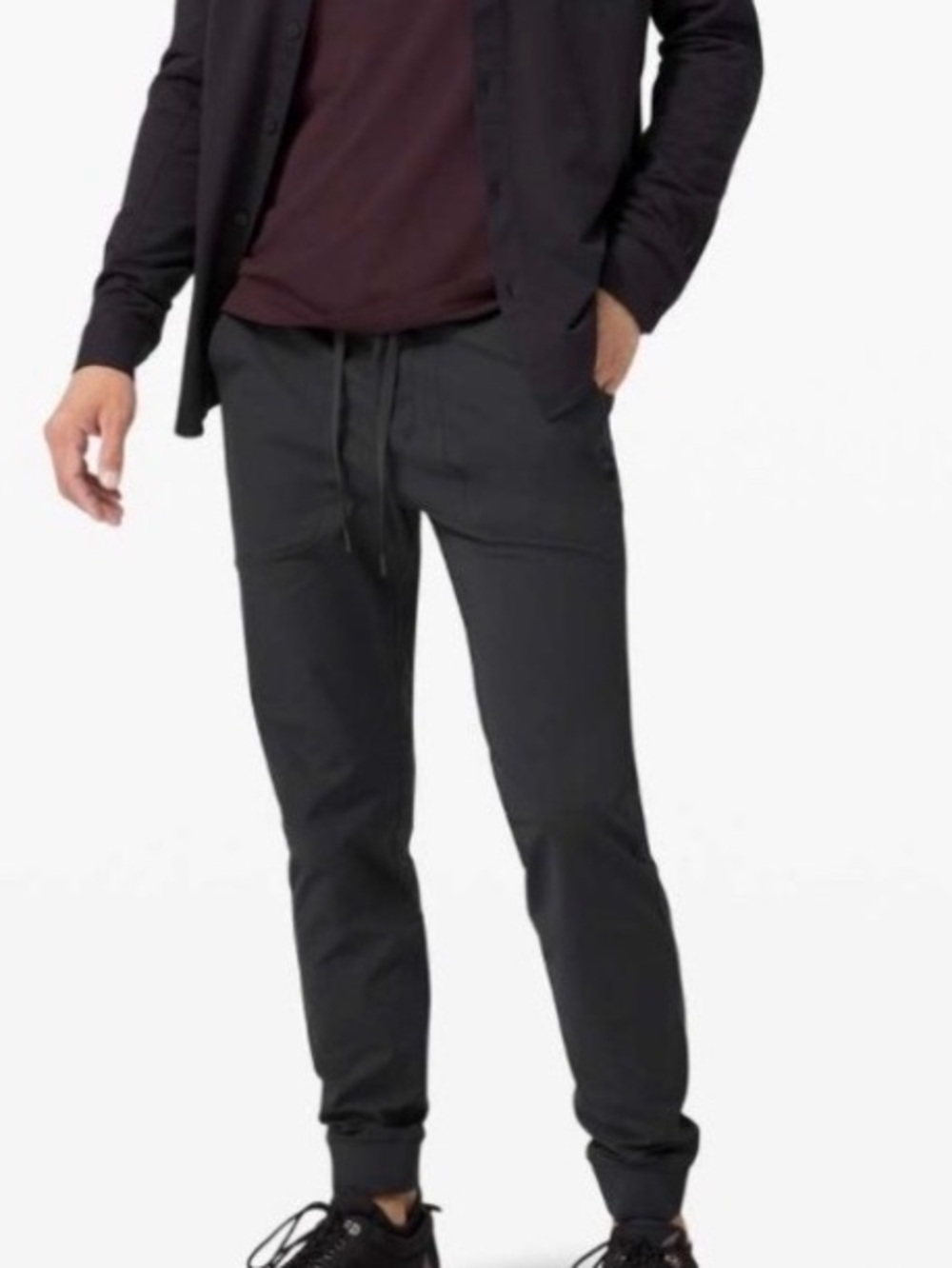 Lululemon Men’s ABC Skinny-Fit Jogger Warpstreme Obsidian Gray Black Size Large